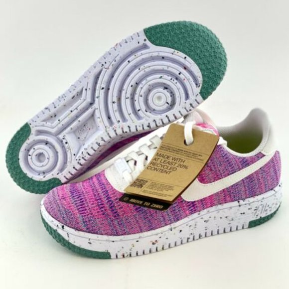 NEW Nike Air Force 1 Crater Flyknit Pink Purple Women's Sneakers Shoes - Picture 3 of 13